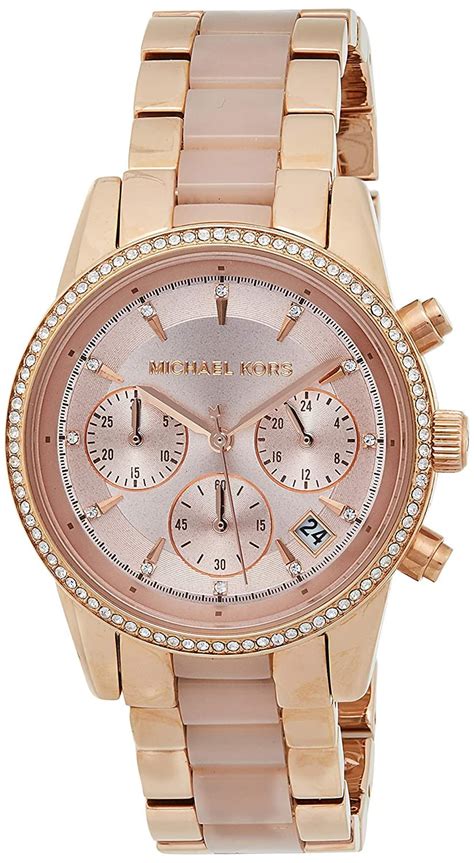 Michael Kors Ritz Quartz Chronograph Rose Dial L 